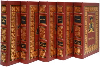 Item #81495] Easton Press the Conquerors Series in 5 Volumes: Alexander the Great; Attila;...