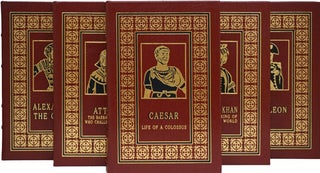 Easton Press the Conquerors Series in 5 Volumes: Alexander the Great; Attila; Caesar; Genghis Khan; Napoleon