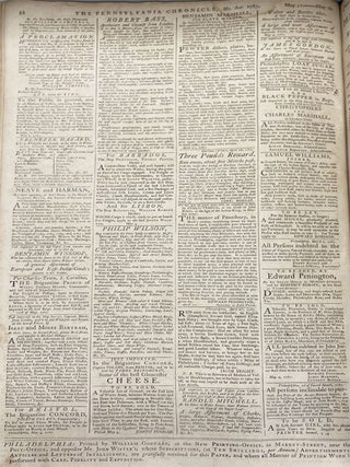 The Pennsylvania Chronicle and Universal Advertiser Volume 1: January 26, 1767 - January 23, 1768 (Contains the First Printing of Letters from a Farmer in Pennsylvania, Letters 1-9)