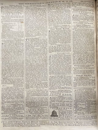 The Pennsylvania Chronicle and Universal Advertiser Volume 1: January 26, 1767 - January 23, 1768 (Contains the First Printing of Letters from a Farmer in Pennsylvania, Letters 1-9)